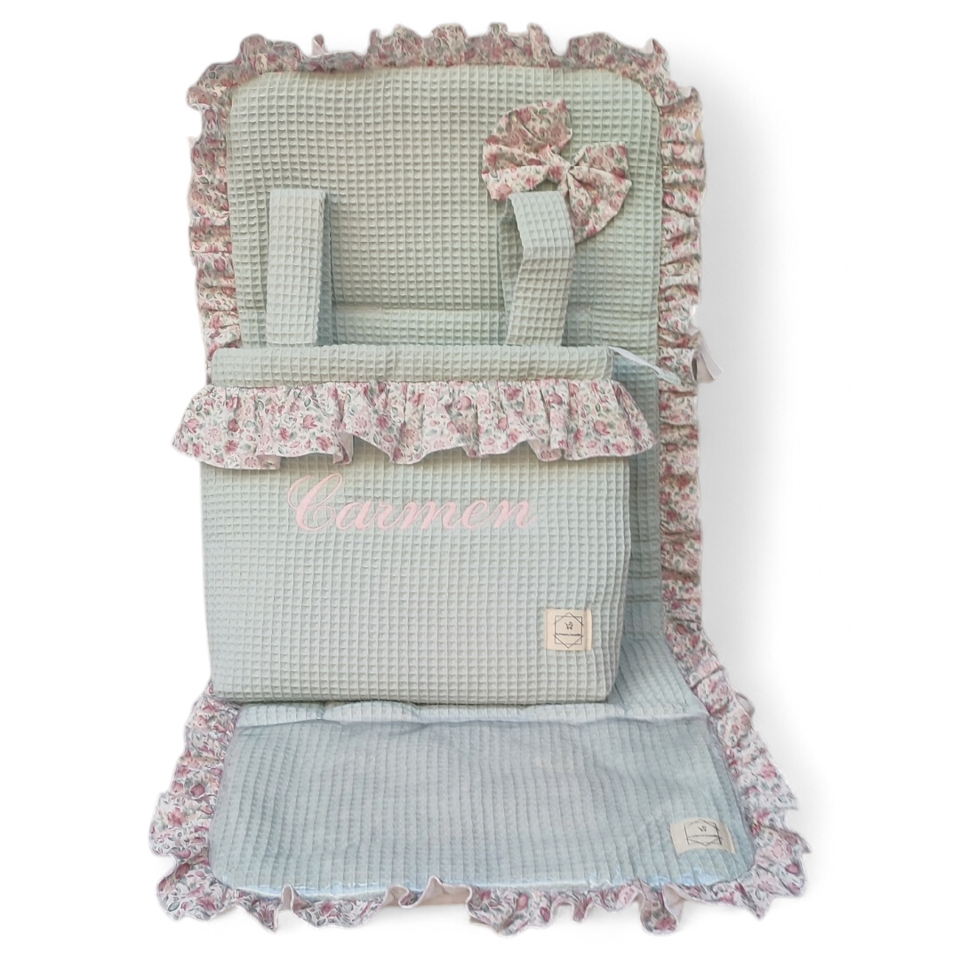 Conjunto Bolso + Funda/ Colchoneta Silla