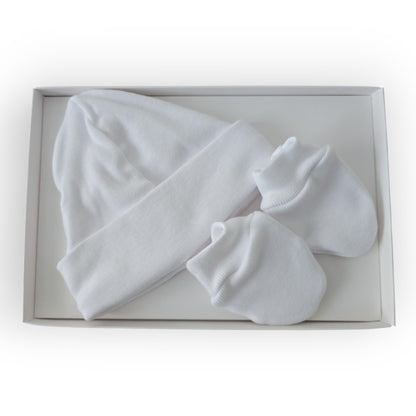 Conjunto Gorrito + Manoplas Calamaro Blanco