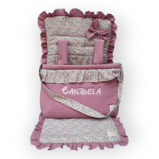 Conjunto Bolso + Funda/ Colchoneta Silla