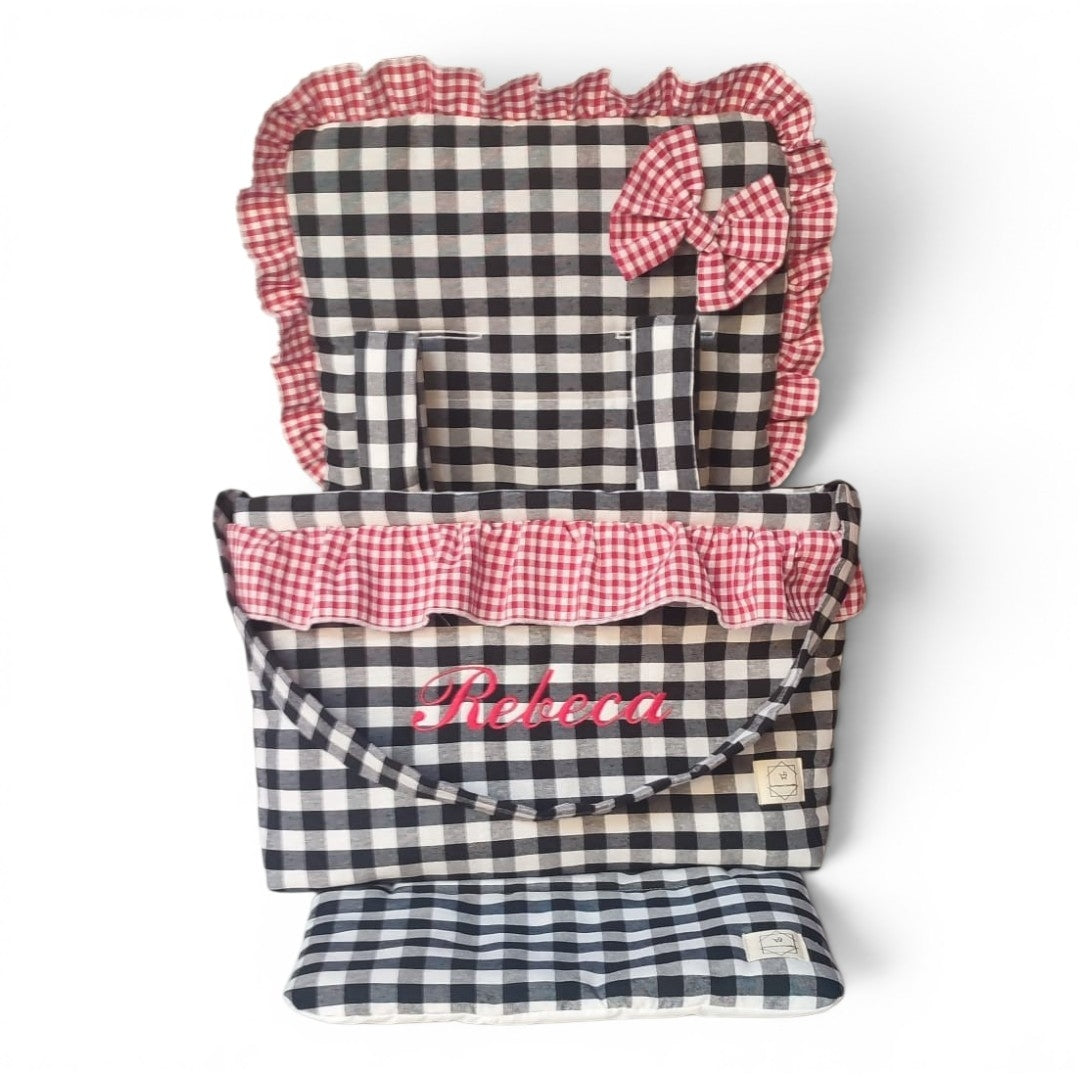 Conjunto Bolso + Funda/ Colchoneta Silla