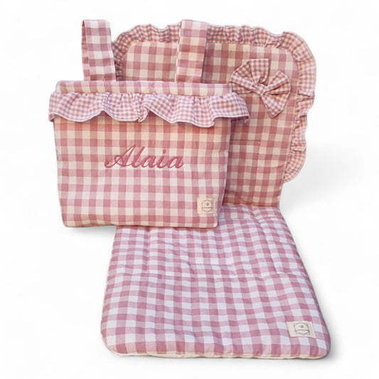Conjunto Bolso + Funda/ Colchoneta Silla