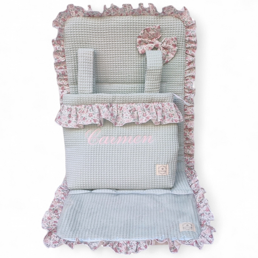 Conjunto Bolso + Funda/ Colchoneta Silla
