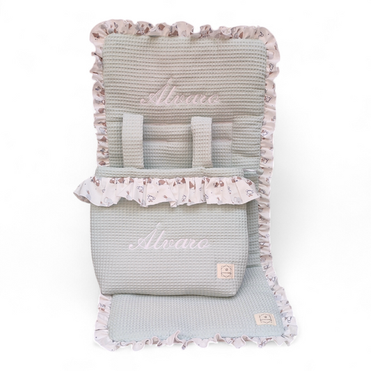 Conjunto Bolso + Funda/ Colchoneta Silla