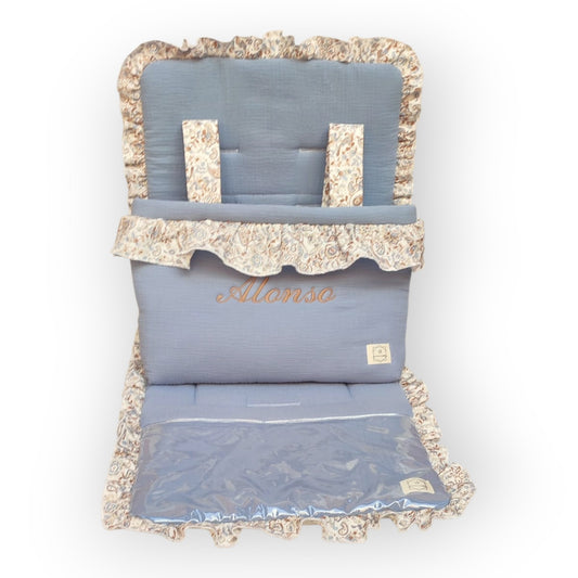 Conjunto Bolso + Funda/ Colchoneta Silla